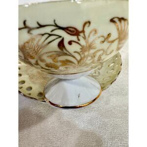 Lefton China Angel Teacup & Pierced Saucer – Isfahan Exclusives Yellow Gold